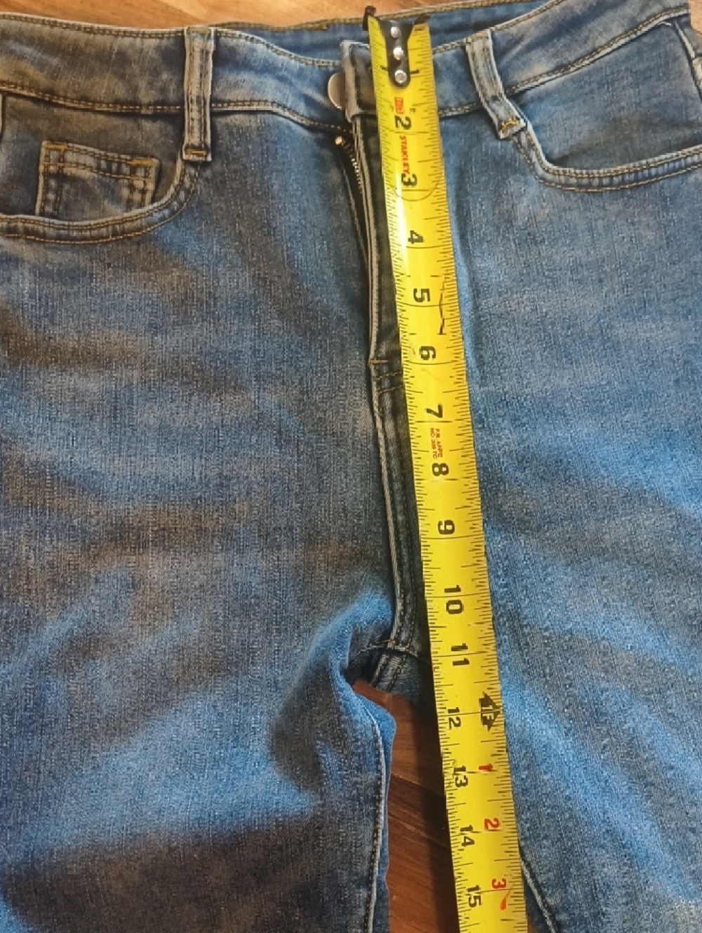 Women's Cropped Skinny Sherpa-Lined Jeans - Blue Jeans (Petite 27) - Picture 12 of 13